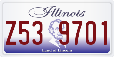 IL license plate Z539701