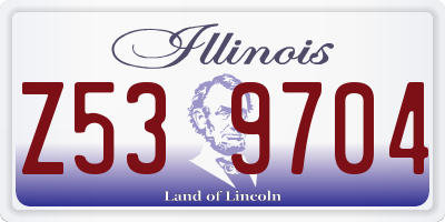IL license plate Z539704