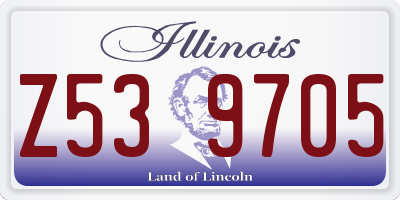 IL license plate Z539705
