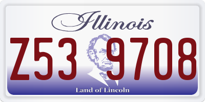 IL license plate Z539708