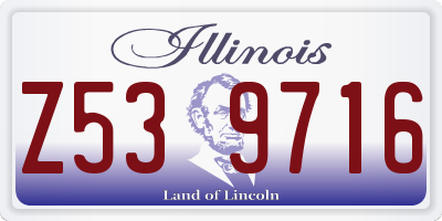 IL license plate Z539716