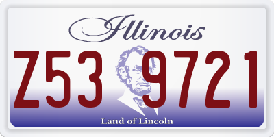 IL license plate Z539721