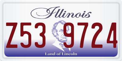 IL license plate Z539724