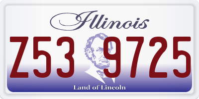 IL license plate Z539725