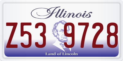 IL license plate Z539728