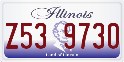 IL license plate Z539730