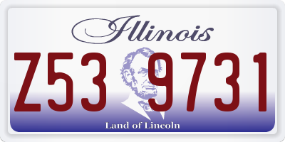 IL license plate Z539731