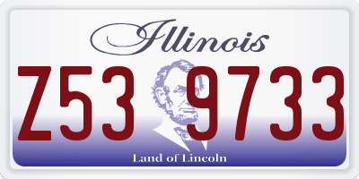 IL license plate Z539733