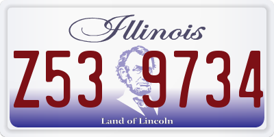 IL license plate Z539734