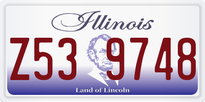 IL license plate Z539748