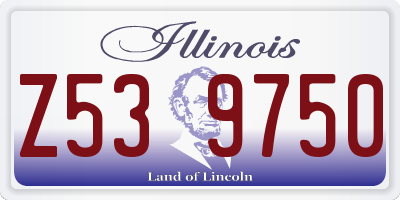 IL license plate Z539750