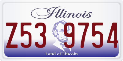 IL license plate Z539754