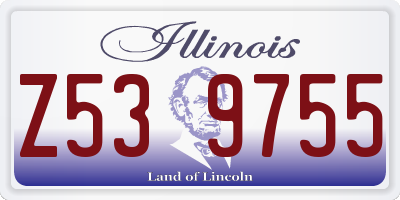 IL license plate Z539755