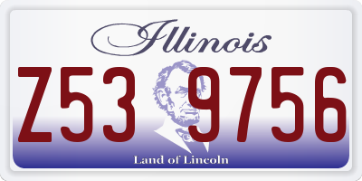 IL license plate Z539756