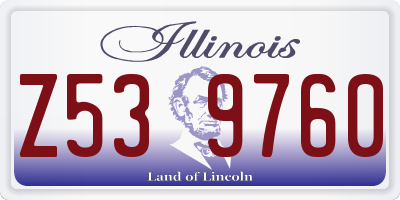 IL license plate Z539760