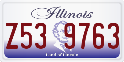 IL license plate Z539763