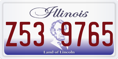 IL license plate Z539765