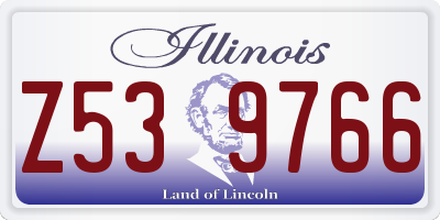 IL license plate Z539766