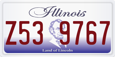 IL license plate Z539767