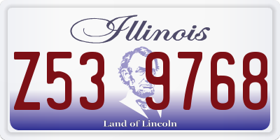 IL license plate Z539768