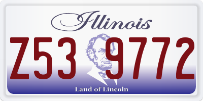 IL license plate Z539772