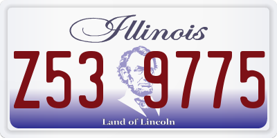 IL license plate Z539775