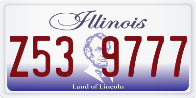 IL license plate Z539777