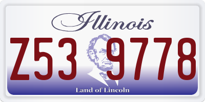 IL license plate Z539778