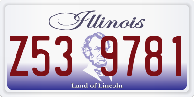 IL license plate Z539781