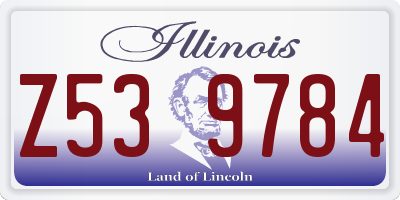 IL license plate Z539784