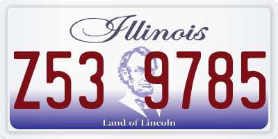 IL license plate Z539785