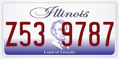 IL license plate Z539787