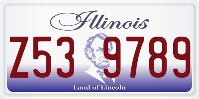 IL license plate Z539789