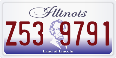 IL license plate Z539791