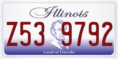 IL license plate Z539792