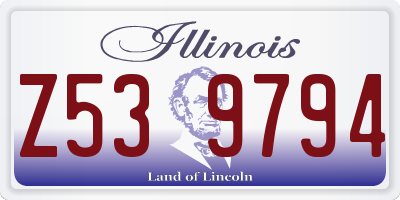 IL license plate Z539794
