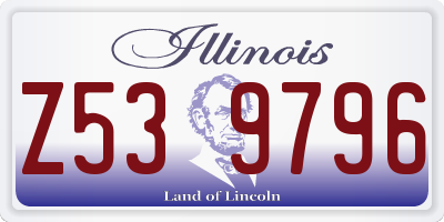 IL license plate Z539796
