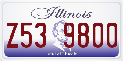 IL license plate Z539800