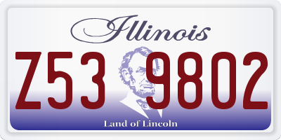 IL license plate Z539802