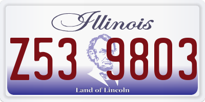 IL license plate Z539803