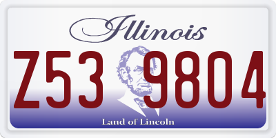 IL license plate Z539804