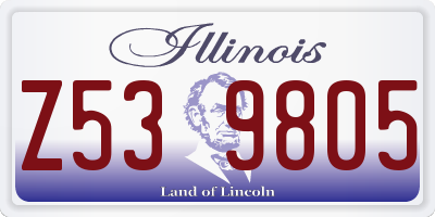 IL license plate Z539805