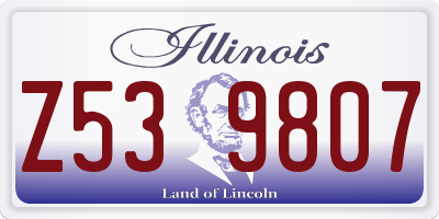 IL license plate Z539807
