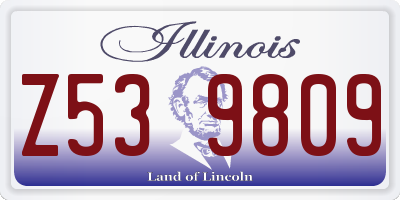 IL license plate Z539809