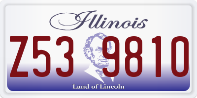 IL license plate Z539810
