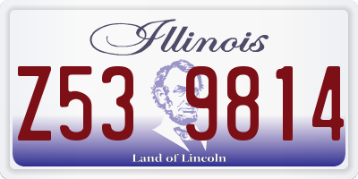 IL license plate Z539814
