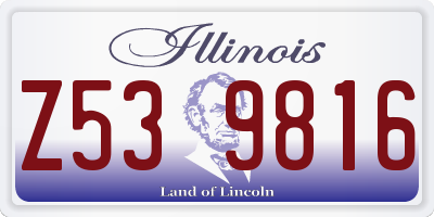 IL license plate Z539816