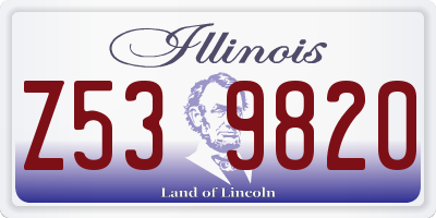 IL license plate Z539820