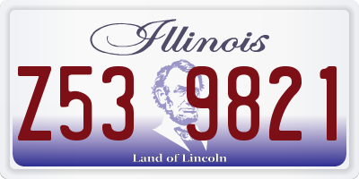 IL license plate Z539821