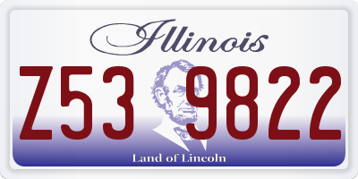 IL license plate Z539822